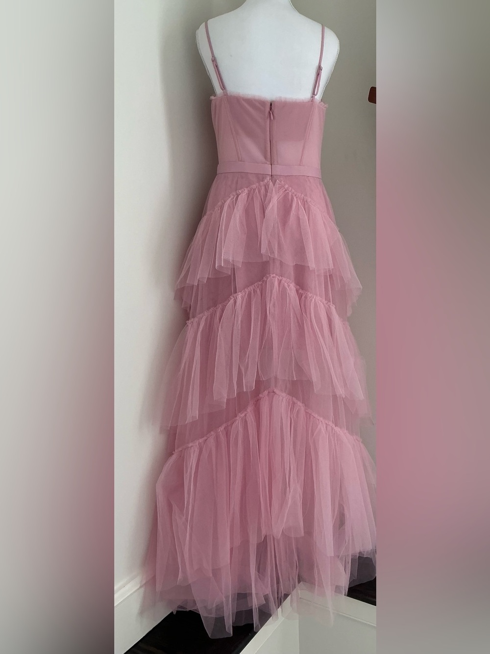 BCBGMAXAZRIA - Corset Tulle Gown in Pink Tint - Picture 6 of 13